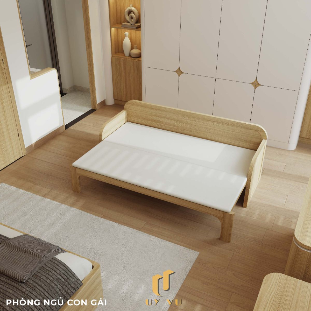 Vẻ đẹp đến từ những chi tiết nhỏ - Nhà anh Thắng Phòng ngủ con gái với nội thất thiết kế hiện đại nhà anh Thắng