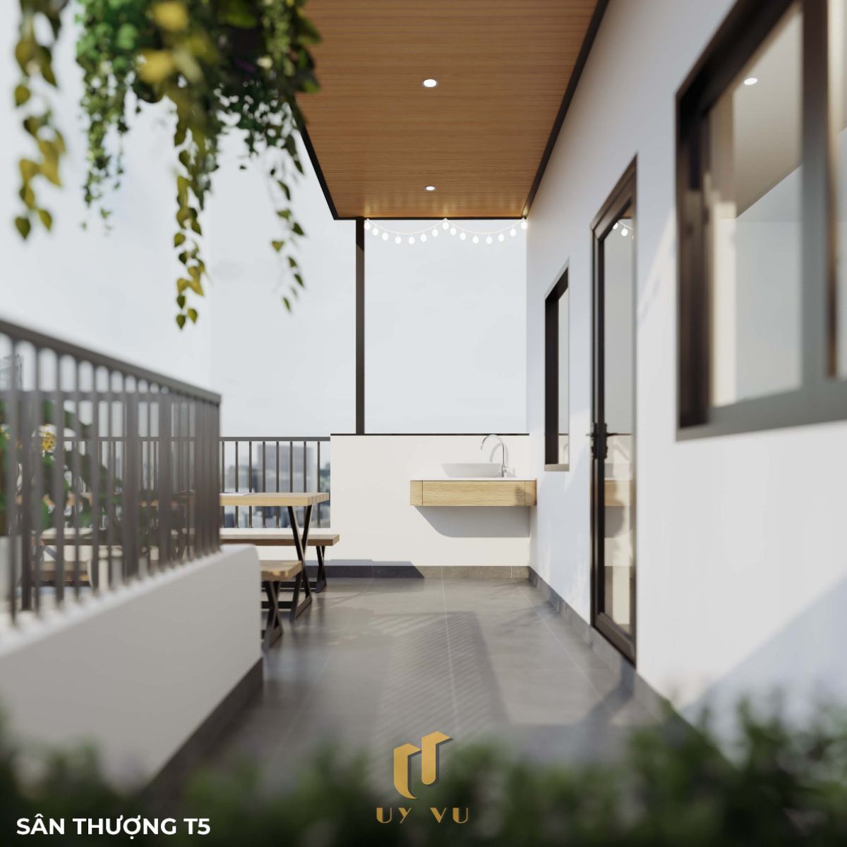 Vẻ đẹp đến từ những chi tiết nhỏ - Nhà anh Thắng Sân thượng tầng 5 nhà anh Thắng