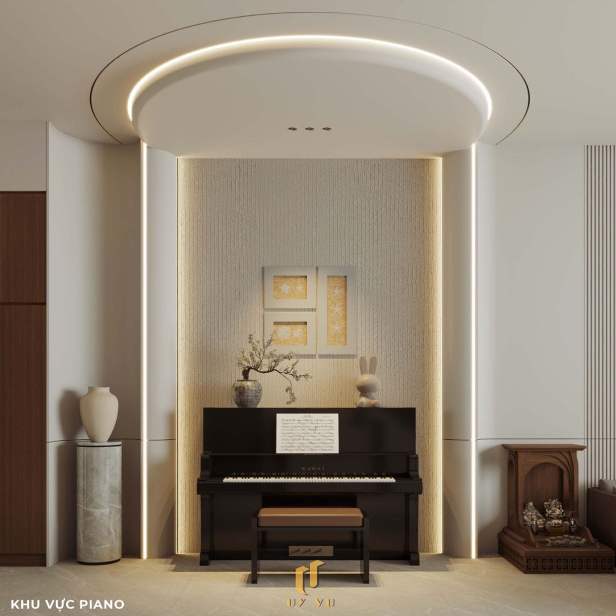 Vẻ đẹp đến từ những chi tiết nhỏ - Nhà anh Thắng Khu vực piano nhà anh Thắng
