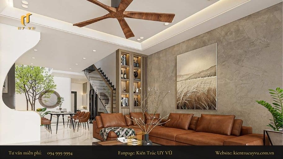 Kết hợp các gam màu để tạo nên sự nổi bật trong phòng khách