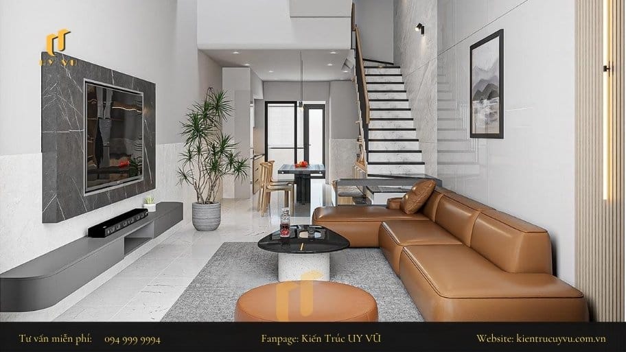 Kiến Trúc Uy Vũ mang lại thiết kế phòng khách nhà ống 3m phù hợp cho từng gia chủ