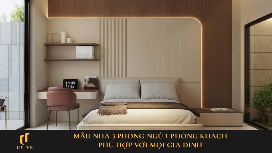 nhà 3 phòng ngủ 1 phòng khách