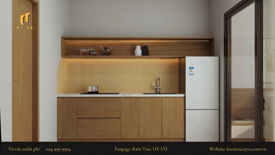 Mẫu thiết kế nhà bếp nhỏ chữ I dành cho căn hộ