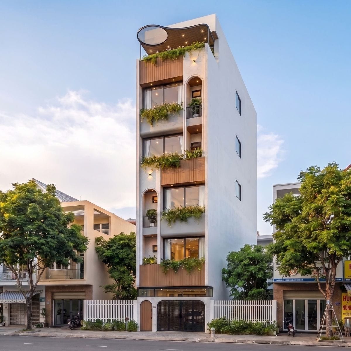 Một chốn về giữa nhịp sống hiện đại - Nhà anh Hải Phối cảnh mặt tiền căn hộ anh Hải