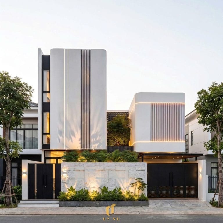 Mặt tiền biệt thự anh Uy