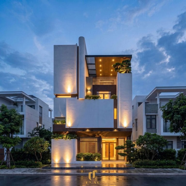 Mặt tiền biệt thự chị Hà Trang