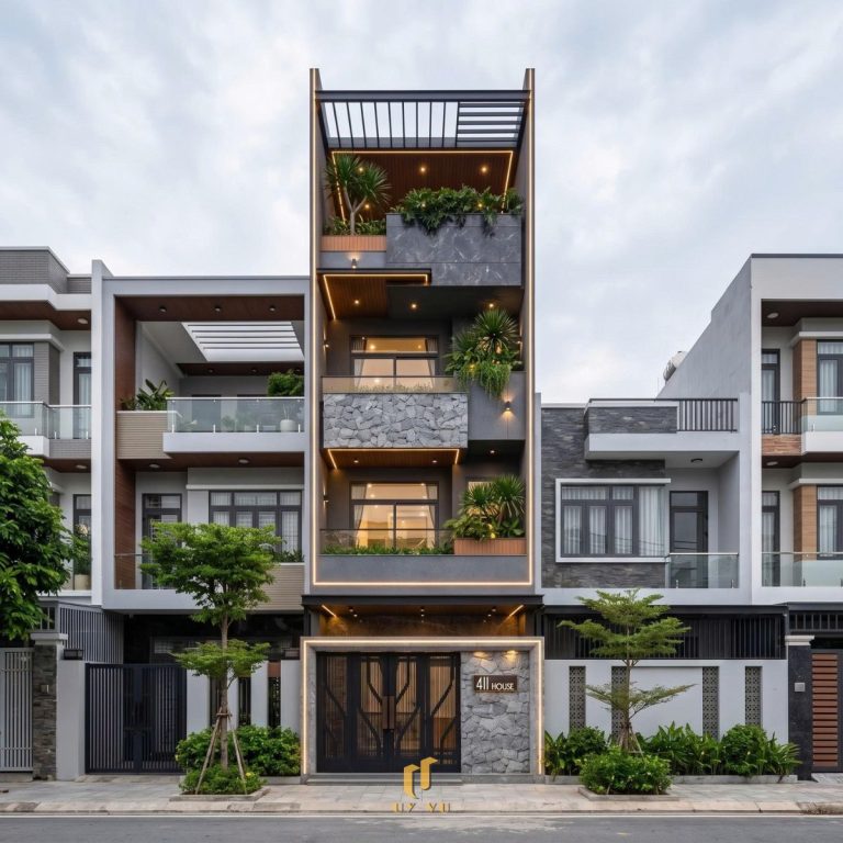 THIẾT KẾ THI CÔNG BIỆT THỰ Mặt tiền nhà anh Hiệp