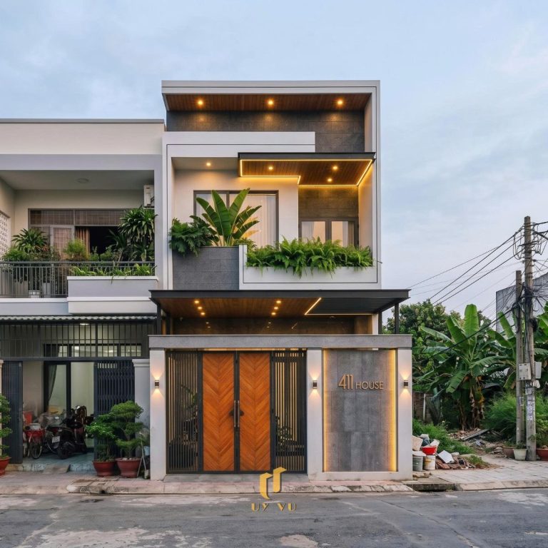 THIẾT KẾ THI CÔNG BIỆT THỰ Mặt tiền nhà anh Sơn